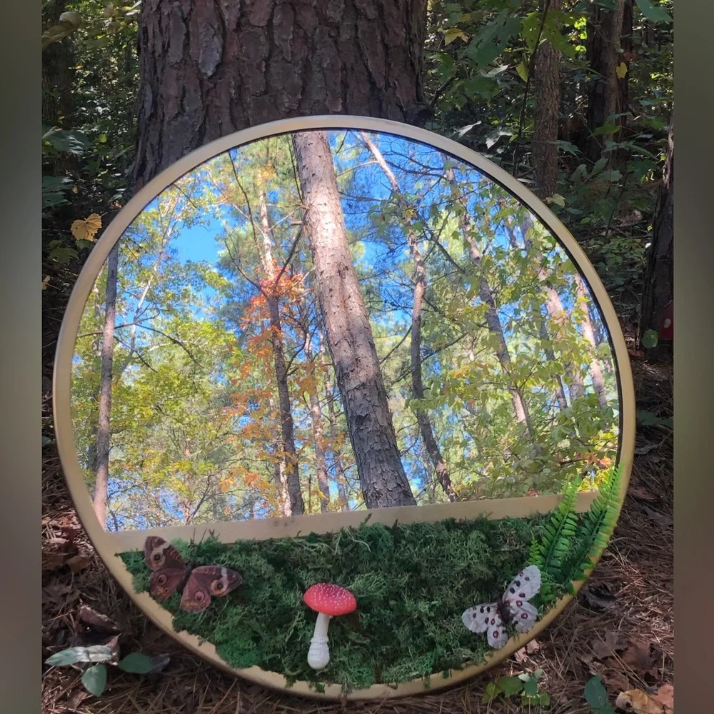 Fairy Moss Mushroom Mirror